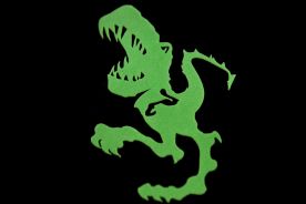 wasserstrahlgeschnittener T-Rex aus grünem PE-Schaum